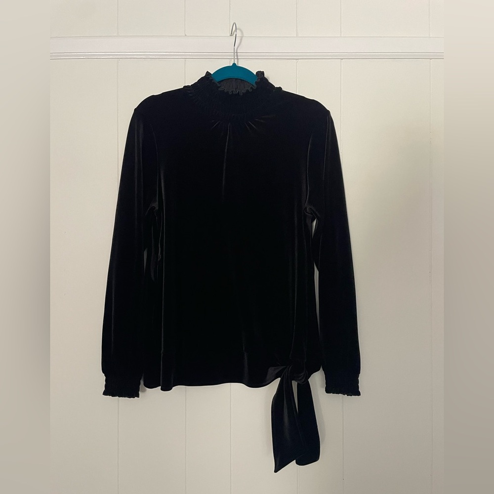 Black Velour Top